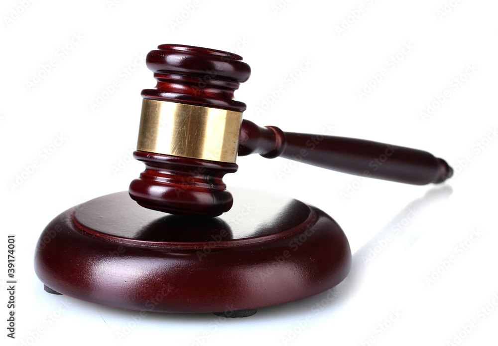 wooden gavel isolated on white wooden gavel isolated on white