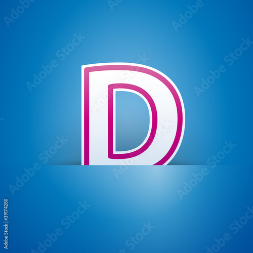 Logo slot with letter D # Vector