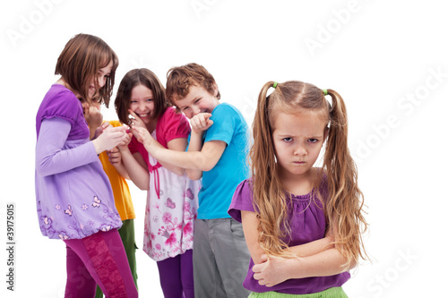 Εκτύπωση καμβά Group of kids bullying their colleague
