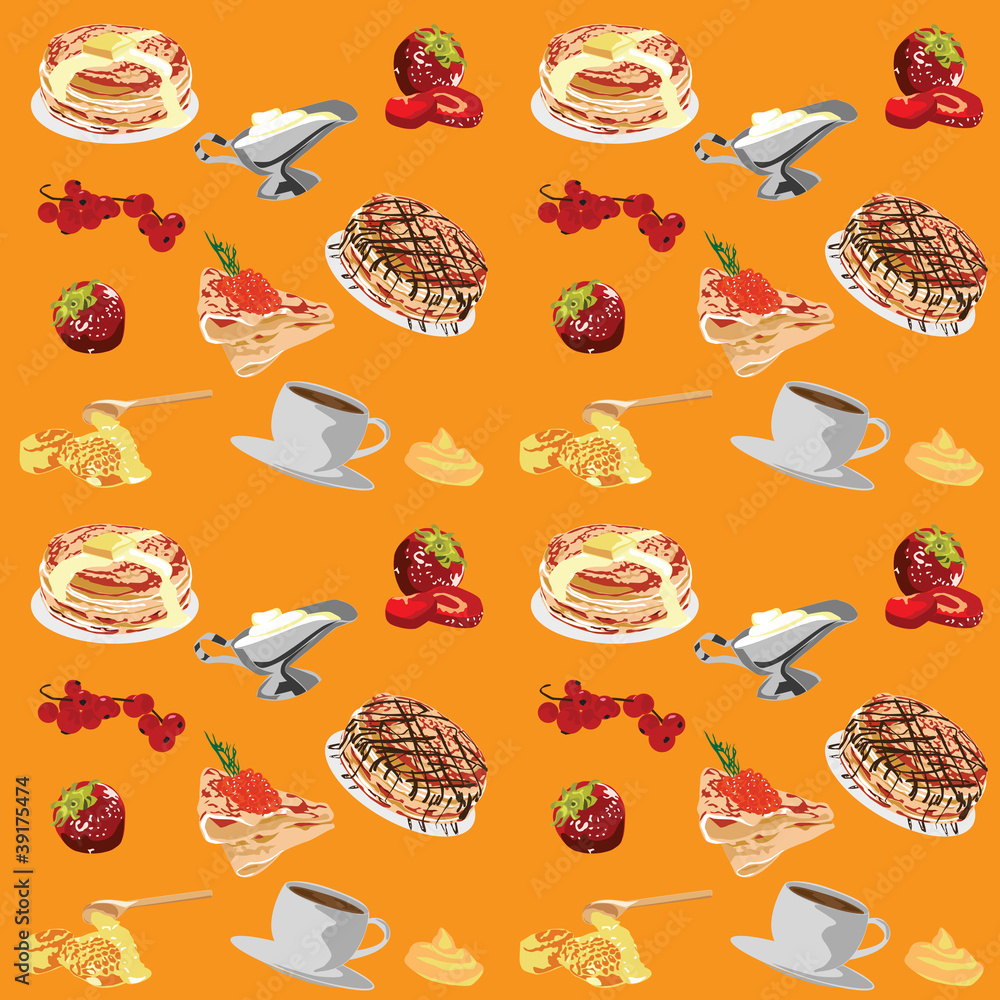 background with pancakes