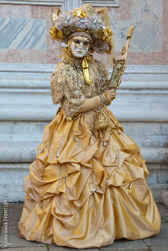 Carnaval de Venise masque doré / blanc