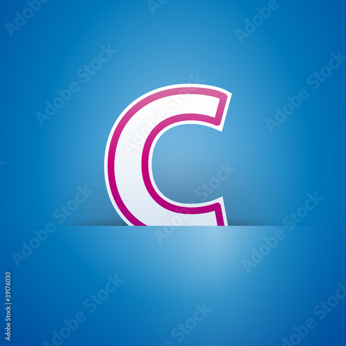 Logo slot with letter C # Vector