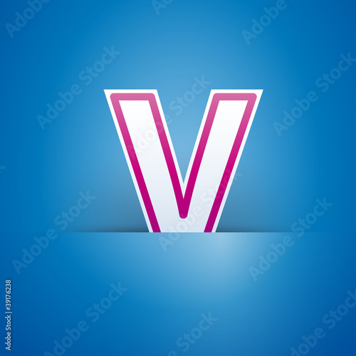 Logo slot with letter V # Vector