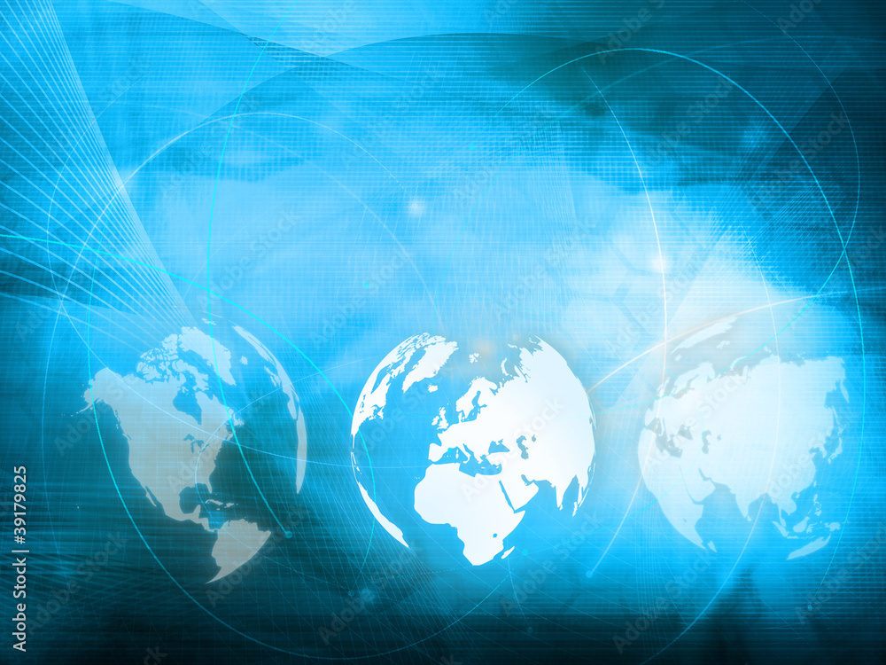 Naklejka premium Europe map technology