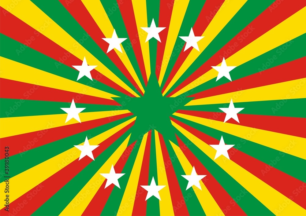European community - Lithuanian flag sunburst