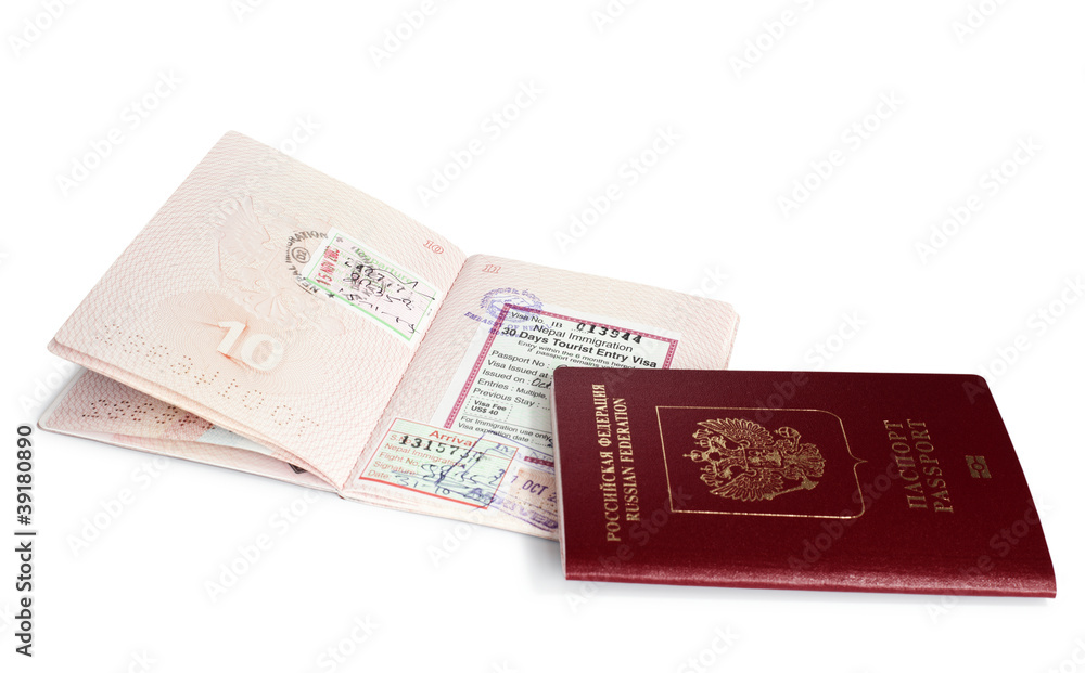 Passport of Russian Federation with Nepal tourist visa Passport of Russian Federation with Nepal tourist visa