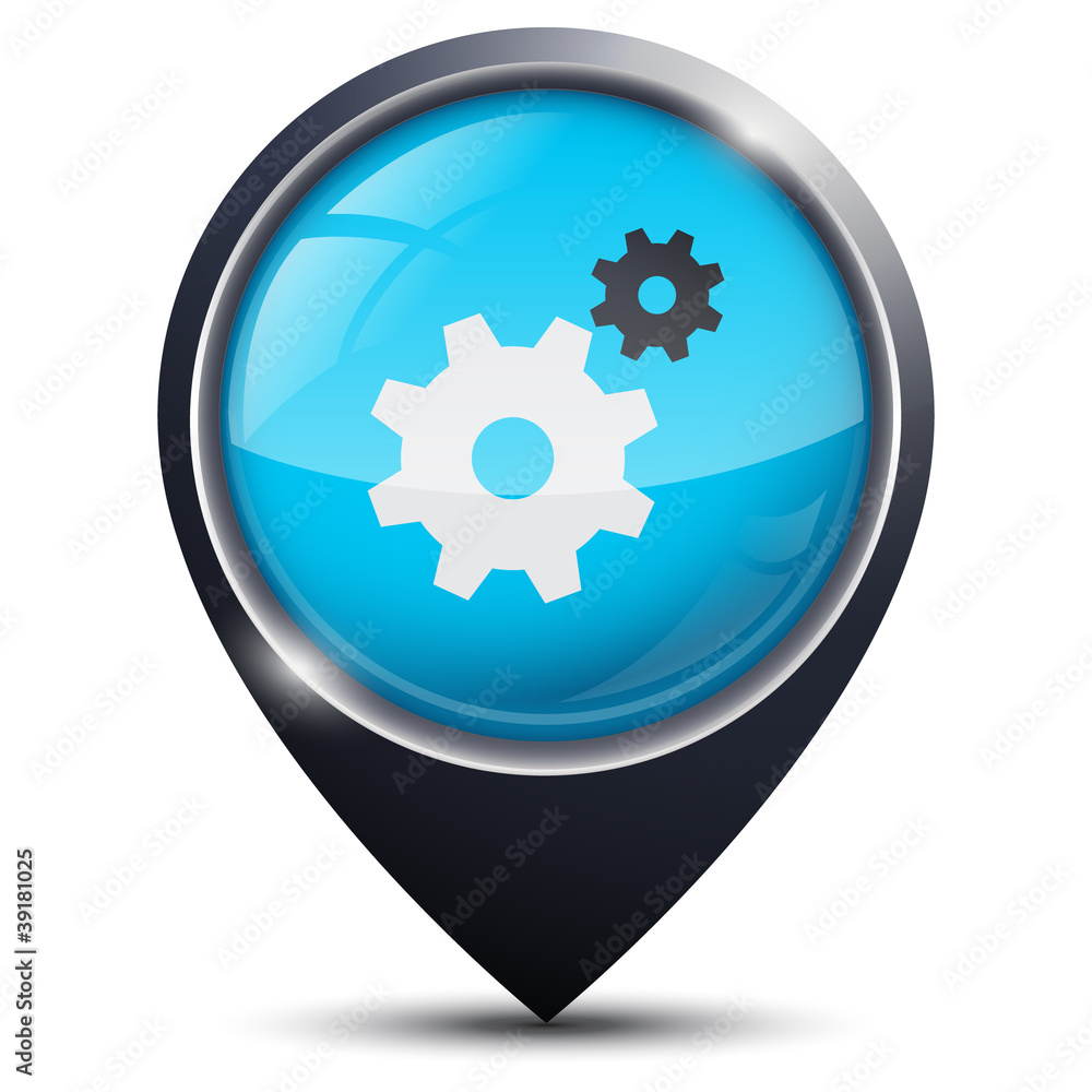 Symbole glossy vectoriel engrenages / innovation Symbole glossy vectoriel engrenages / innovation