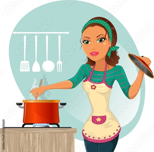 Donna che cucina-Woman cooking