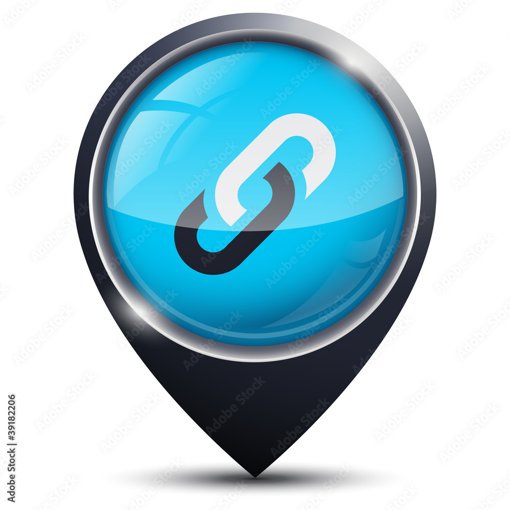 Symbole glossy vectoriel lien / connexion Symbole glossy vectoriel lien / connexion