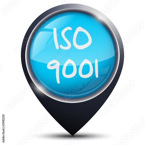 Symbole glossy vectoriel norme ISO 9001