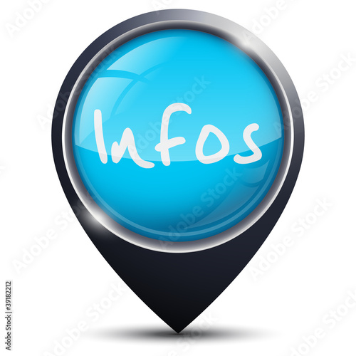 Symbole glossy vectoriel informations / point info