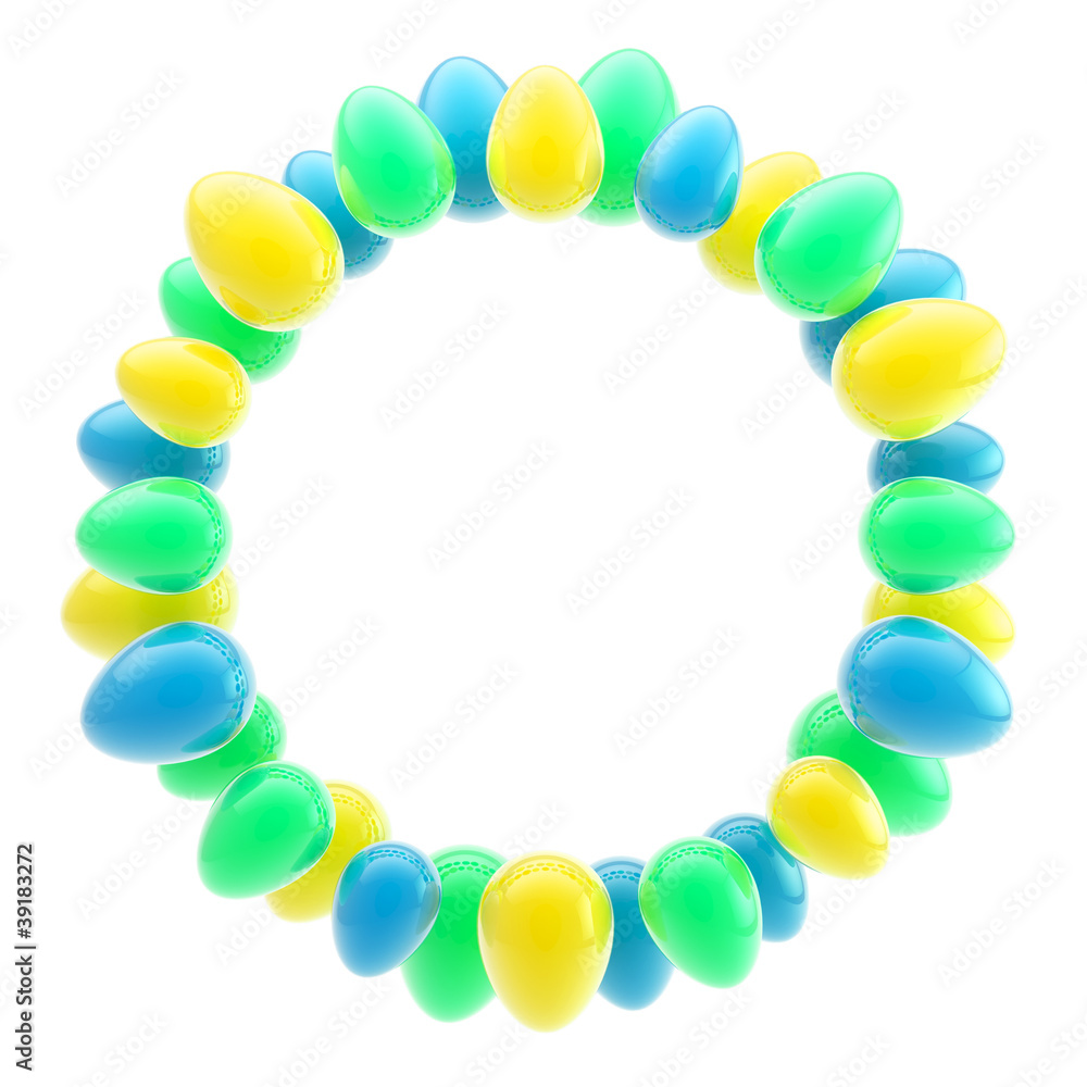 Circular easter egg glossy bright ornament Circular easter egg glossy bright ornament