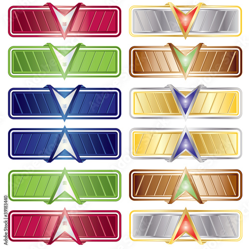 Vector Color Download - Upload button set