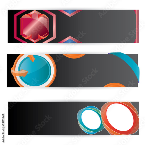Vector Color Web2 banner set