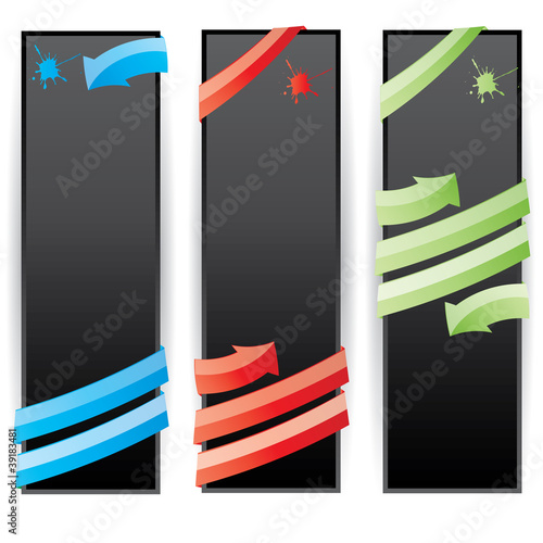 Vector Web2 vertical banner set