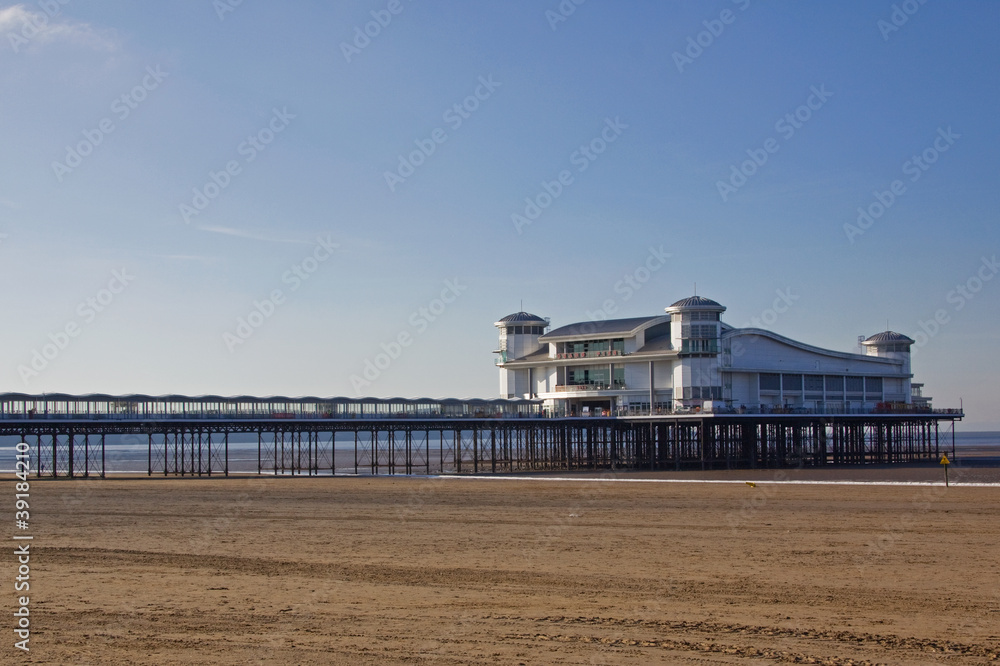Traditional seaside scene in winter Traditional seaside scene in winter