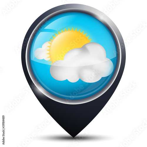 Symbole glossy vectoriel météo / nuages