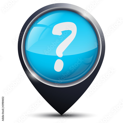 Symbole glossy vectoriel aide / question / FAQ