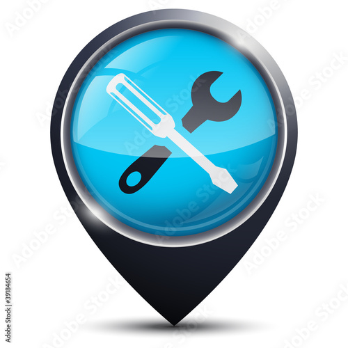 Symbole glossy vectoriel outils / réparation / SAV