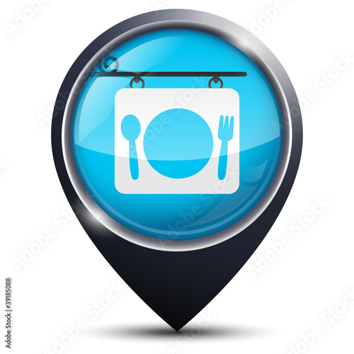 Symbole glossy vectoriel restaurant