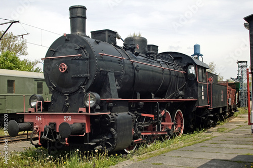 Old locomotive in museum