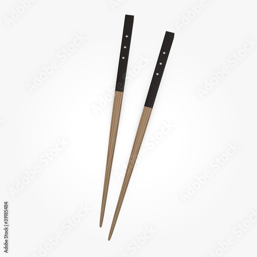 3d render of chopsticks (for food)