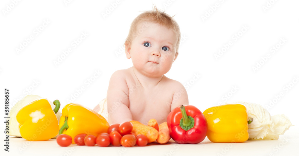 babe with vegetables babe with vegetables