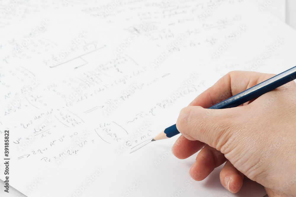 Physics formula on paper Physics formula on paper