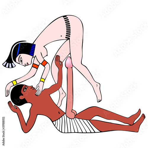 erotic art of ancient Egypt - vector
