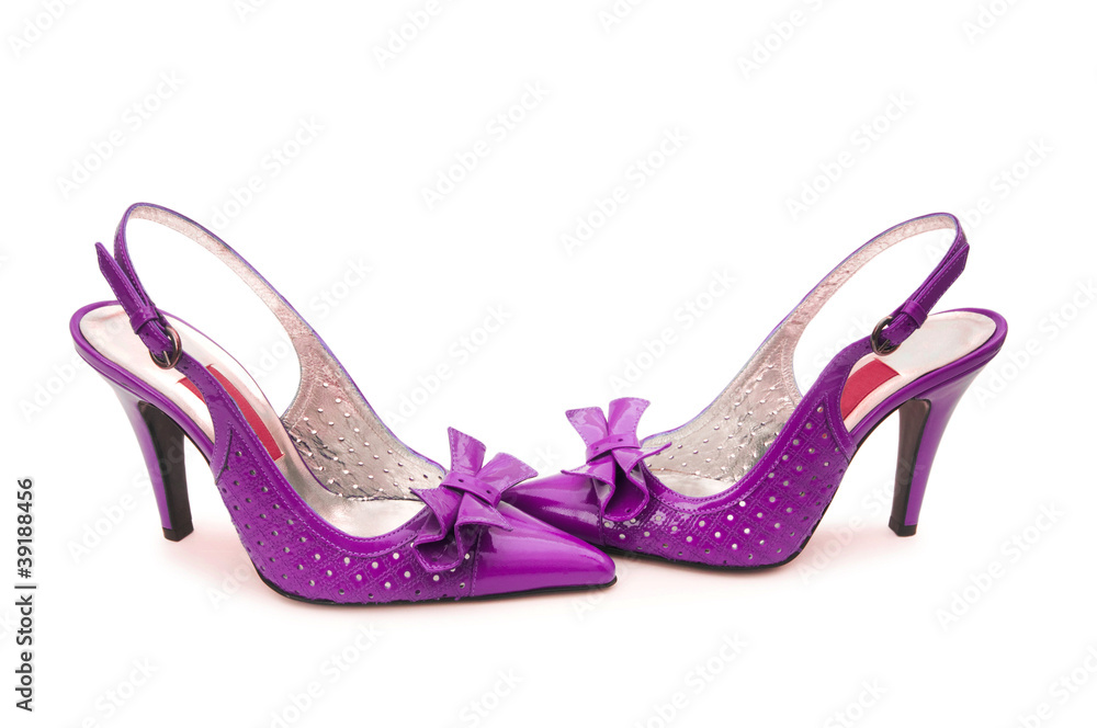 Female shoes on white background Female shoes on white background