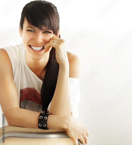 Cool laughing sexy woman