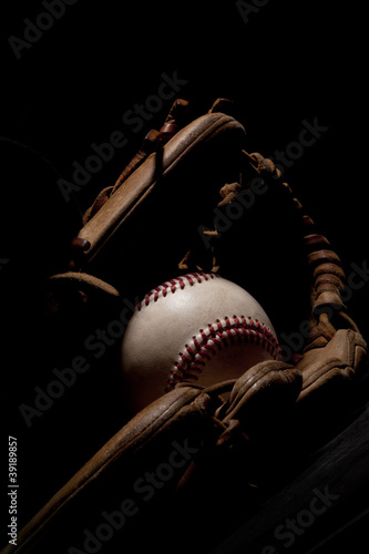 Photography Dramatic Baseball and Glove
