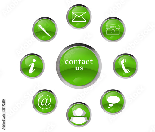 contact signs in green