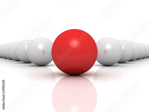 Individuality concept. red ...