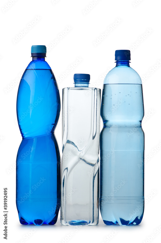 Water bottles as healthy drink concept Water bottles as healthy drink concept