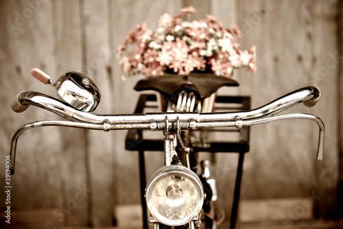 Old bicycle and flower  vase #39194006