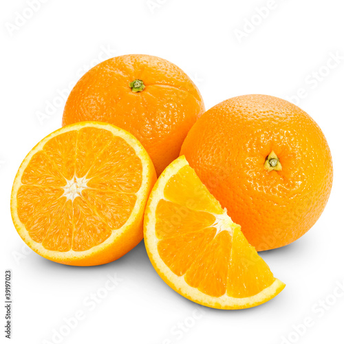 Orange fruit isolated on white background   Clipping Path