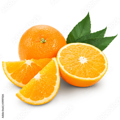 Orange fruit isolated on white background   Clipping Path