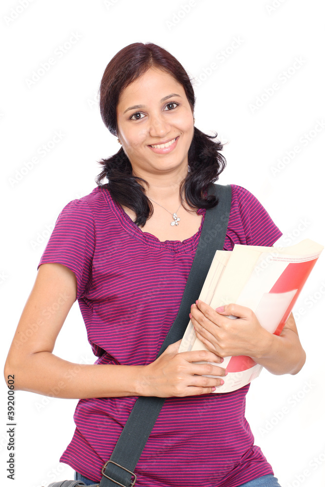Portrait of happy young female college student Portrait of happy young female college student