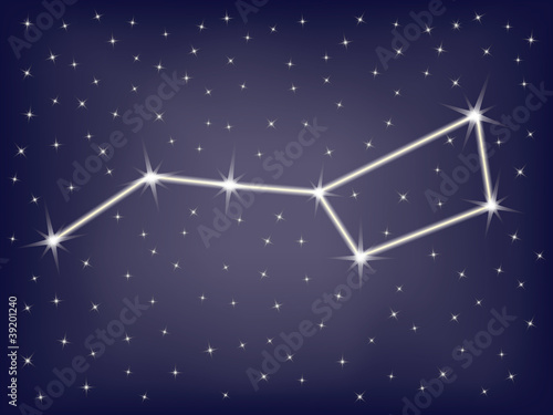 constellation Ursa Major (Big Dipper) vector illustration