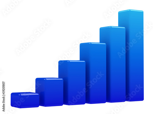 Bright blue graph