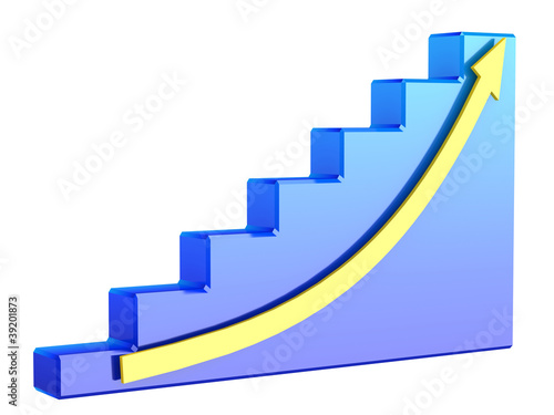 Bright blue graph