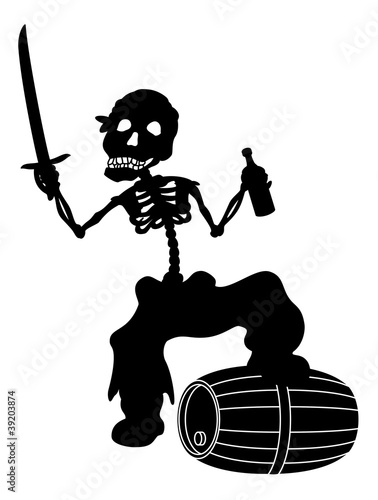 Jolly Roger, black silhouette