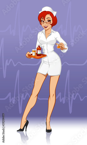 Nurse with medication