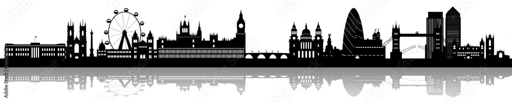 Fototapeta premium London Skyline mit Schatten