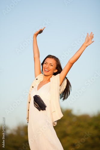 woman in countryside