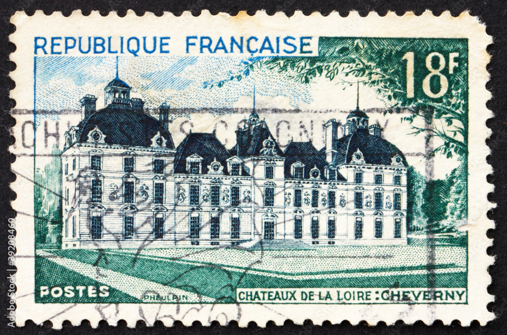 Postage stamp France 1954 Cheverny Chateau