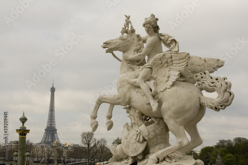 Horse and winged angel statue © rusty elliott