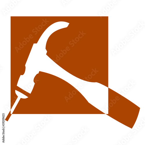 Logo for carpenters and joiners - hammer - Illustration