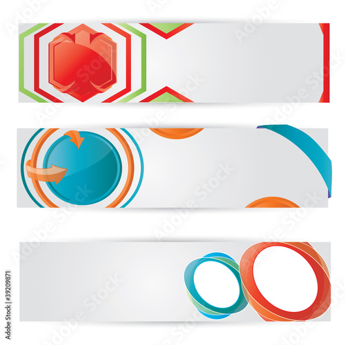 Vector Web2 website banner set